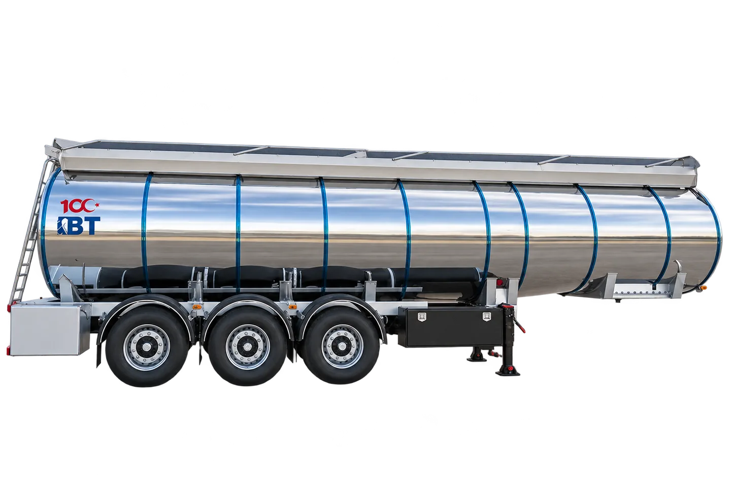 Barlas üç dingilli paslanmaz tanker, yandan görünüm
